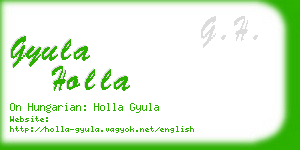 gyula holla business card